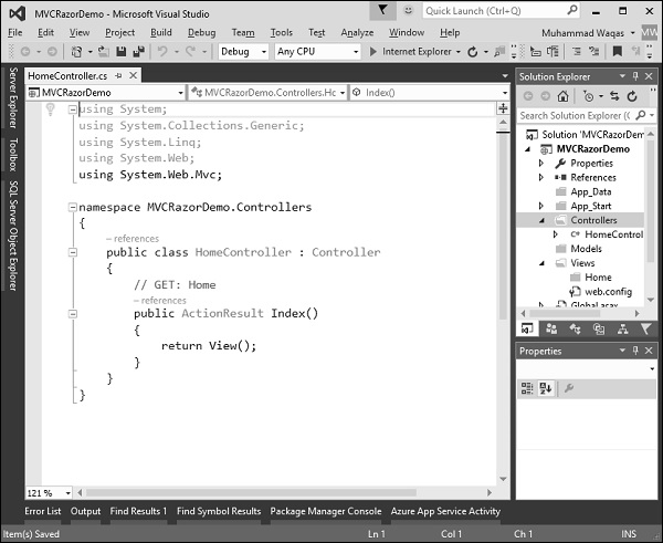 Editing in Visual Studio