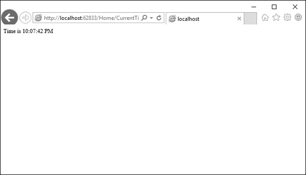 Localhost Home CurrentTime